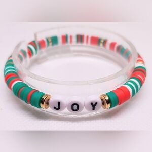 Christmas Bracelet‎ Joy Beaded Women's New f57